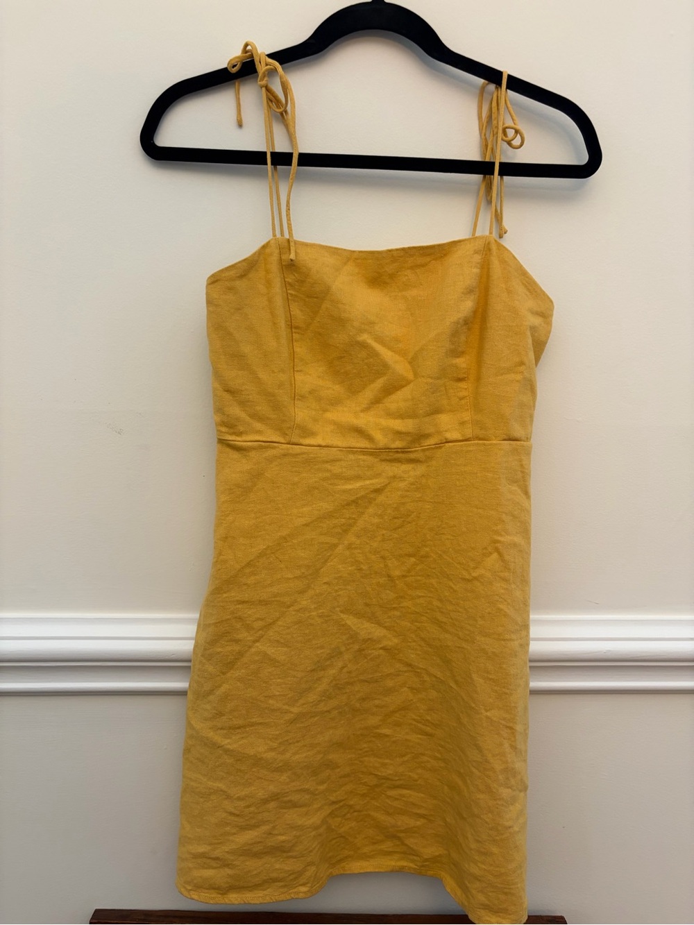 Old Navy Mustard Yellow Tie-Shoulder Mini Dress